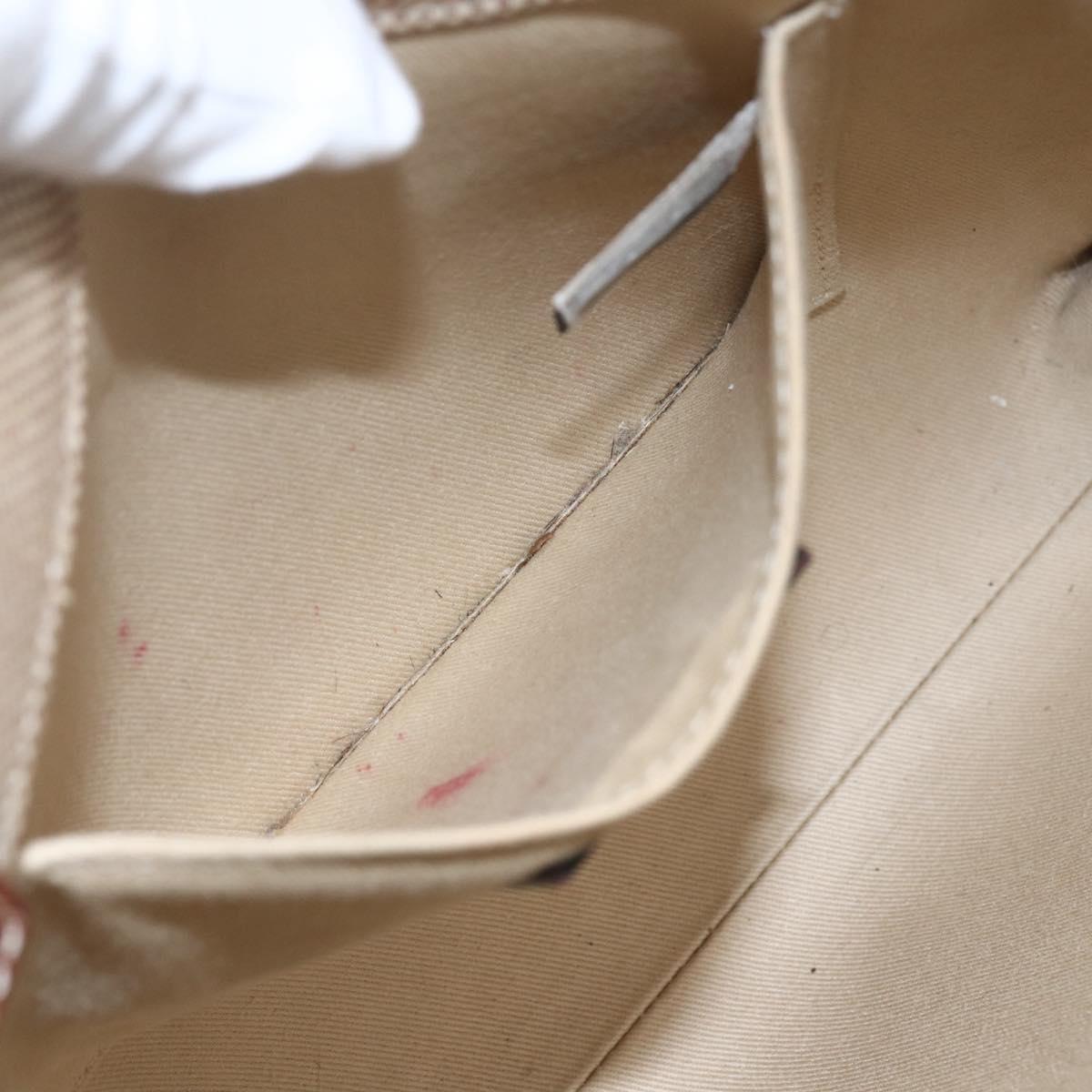 Chloe Woody La Tote Bag Canvas Leather Beige Brown Auth ka1346