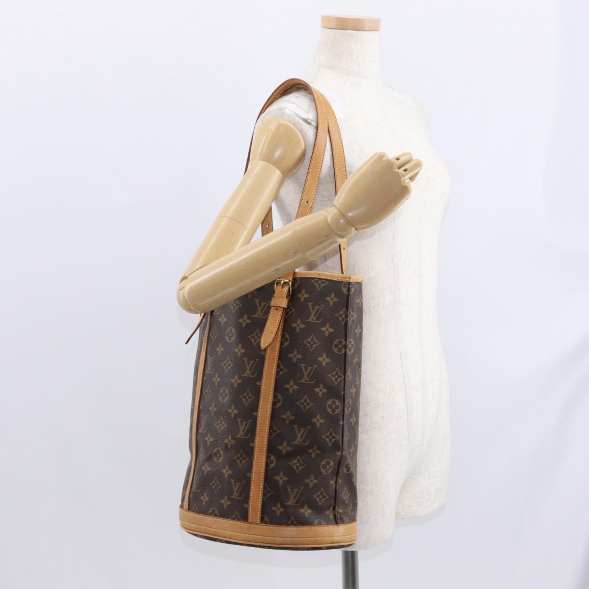 LOUIS VUITTON Monogram Bucket GM Shoulder Bag M42236 LV Auth ka1351