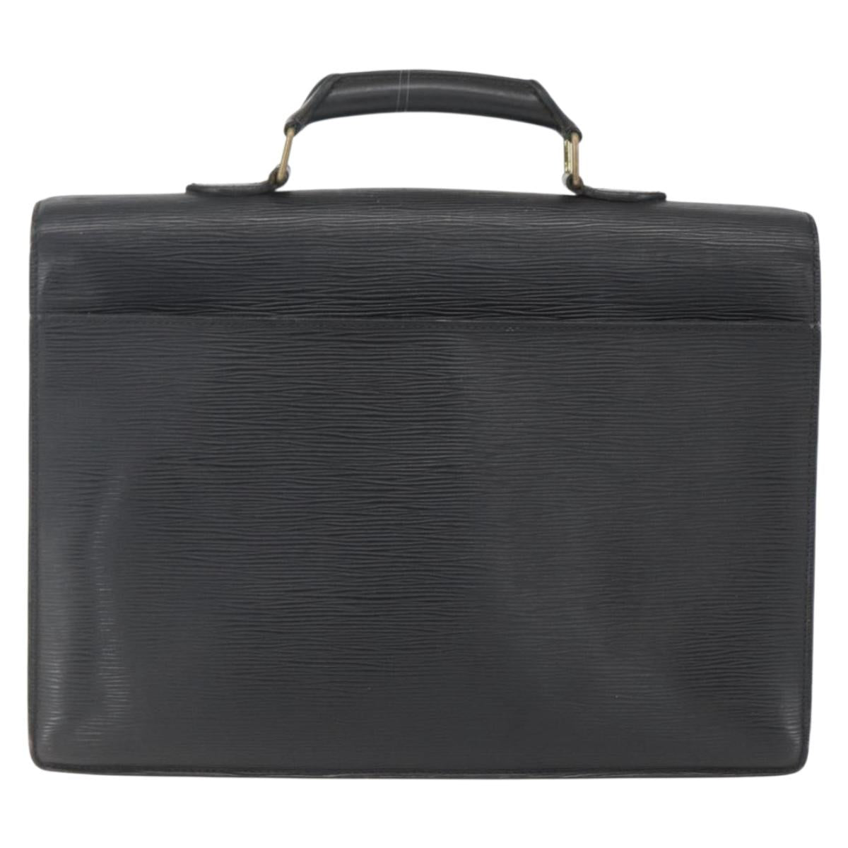 LOUIS VUITTON Epi ServietteConseiller Business Bag Black M54422 LV Auth ka1353