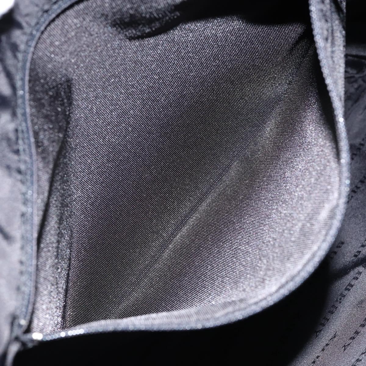 BURBERRY Nova Check Hand Bag Canvas Beige Silver Auth ka136