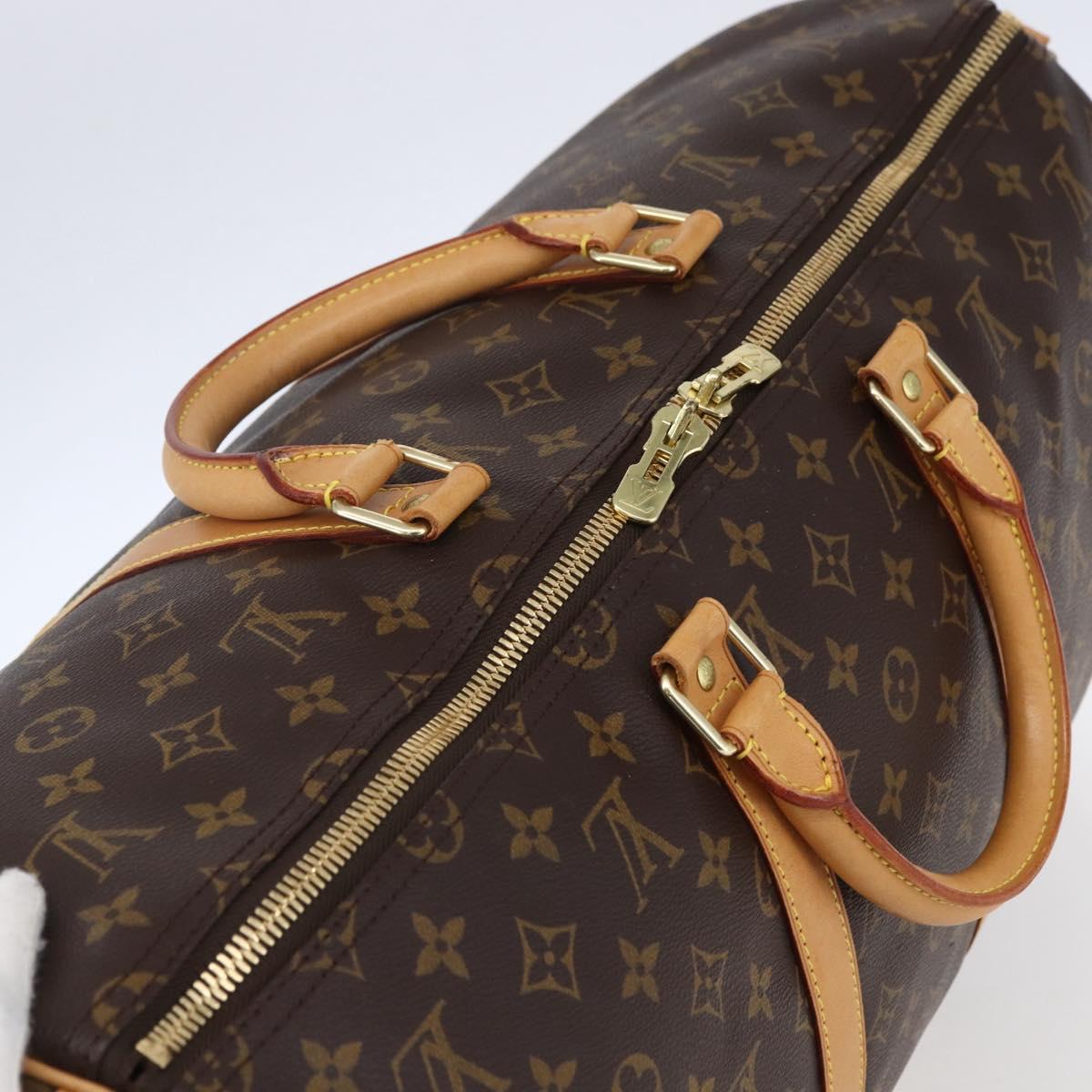 LOUIS VUITTON Monogram Keepall Bandouliere 50 Boston Bag M41416 LV Auth ka137