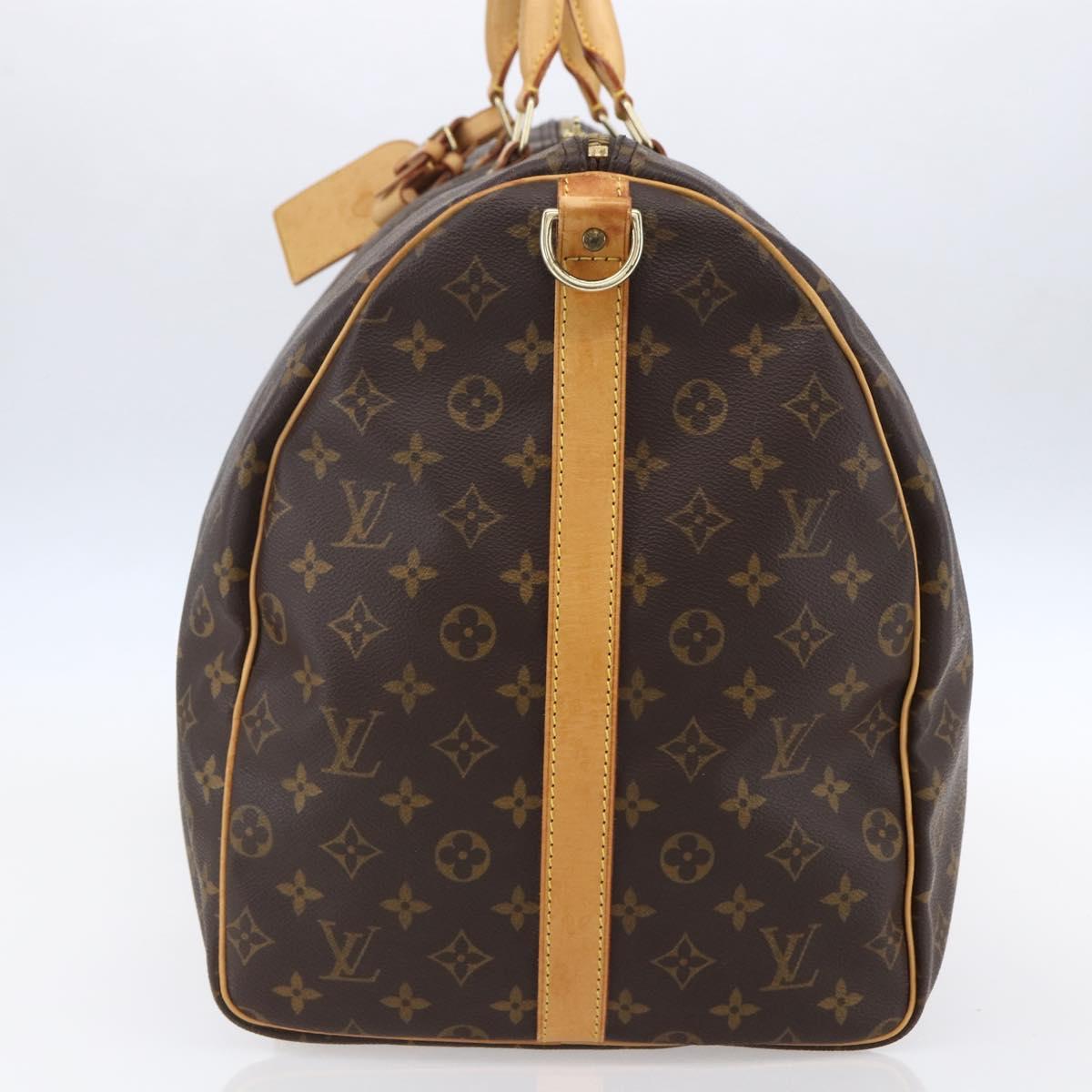 LOUIS VUITTON Monogram Keepall Bandouliere 60 Boston Bag M41412 LV Auth ka138