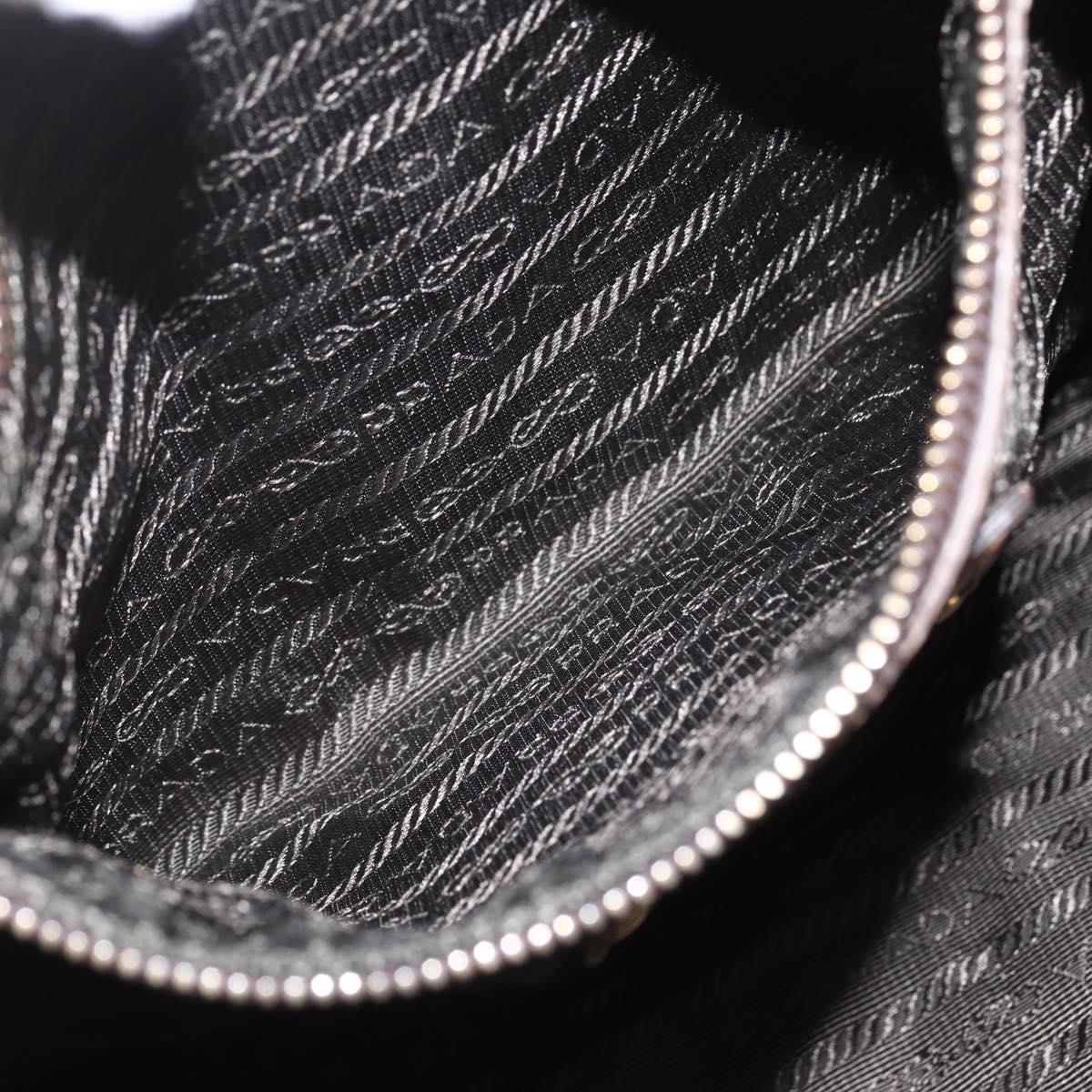 PRADA Hand Bag Leather 2way Beige Gold Auth ka1381