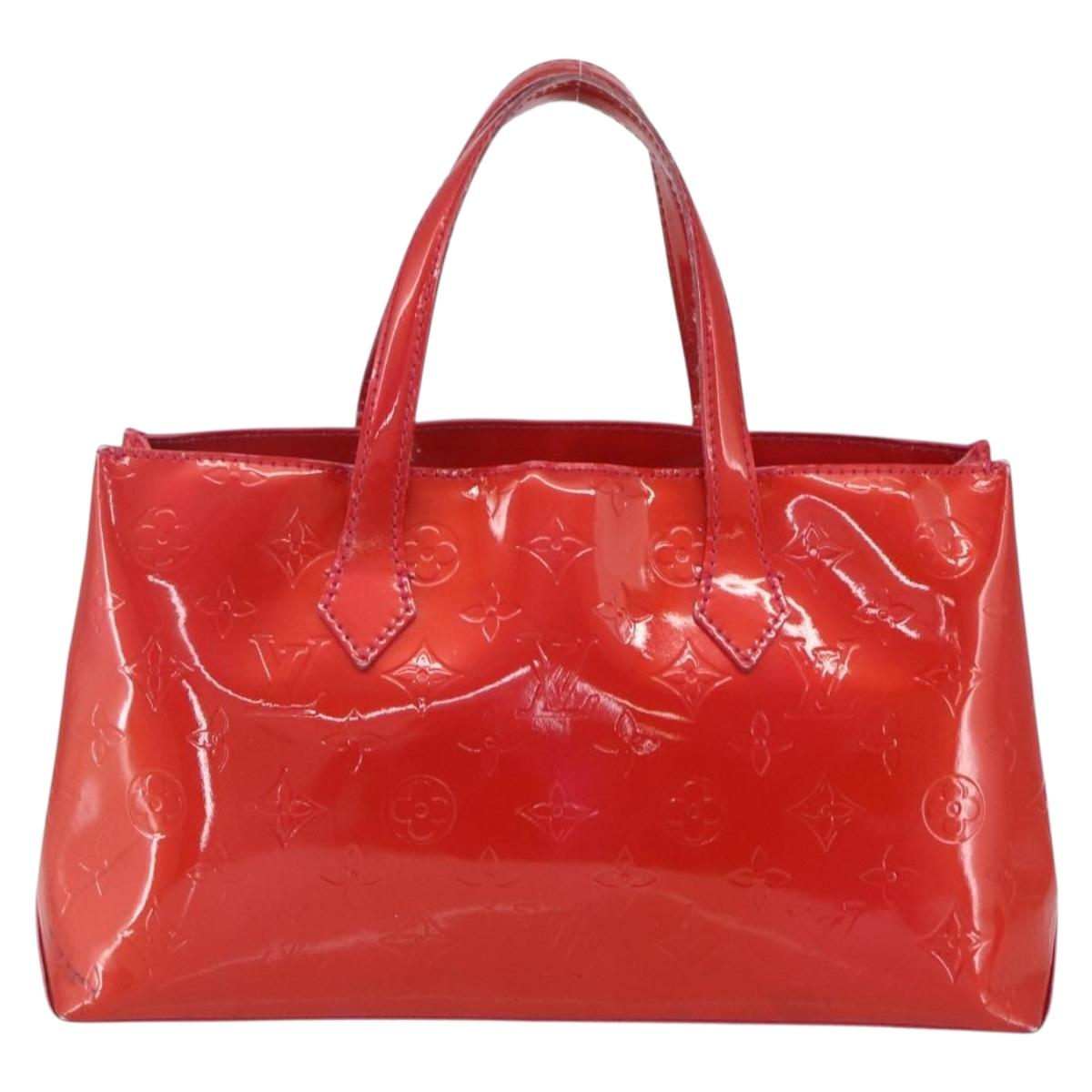 LOUIS VUITTON Monogram Vernis Wilshire PM Hand Bag Rose Pop M93643 Auth ka1388