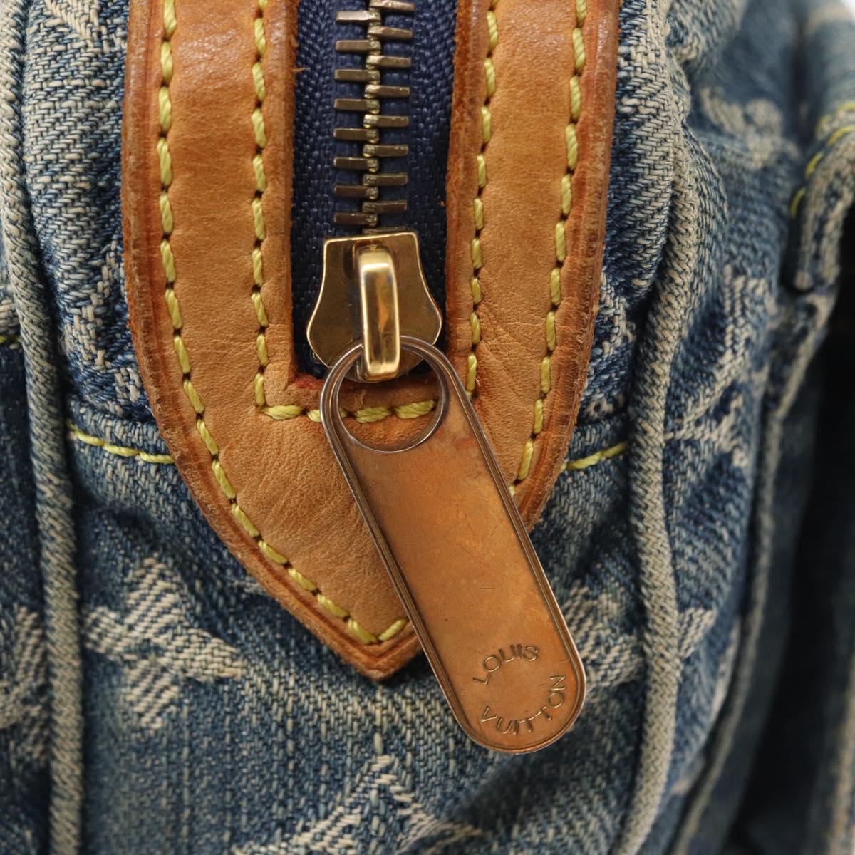 LOUIS VUITTON Monogram Denim Bum Bag Shoulder Bag Blue M44741 LV Auth ka139V