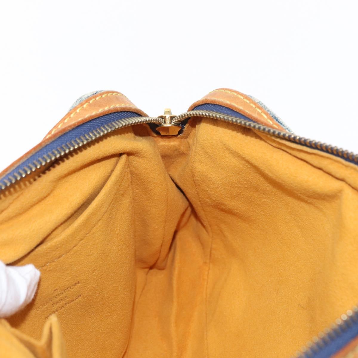 LOUIS VUITTON Monogram Denim Bum Bag Shoulder Bag Blue M44741 LV Auth ka139V