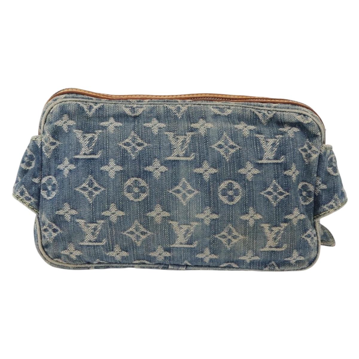 LOUIS VUITTON Monogram Denim Bum Bag Shoulder Bag Blue M44741 LV Auth ka139V
