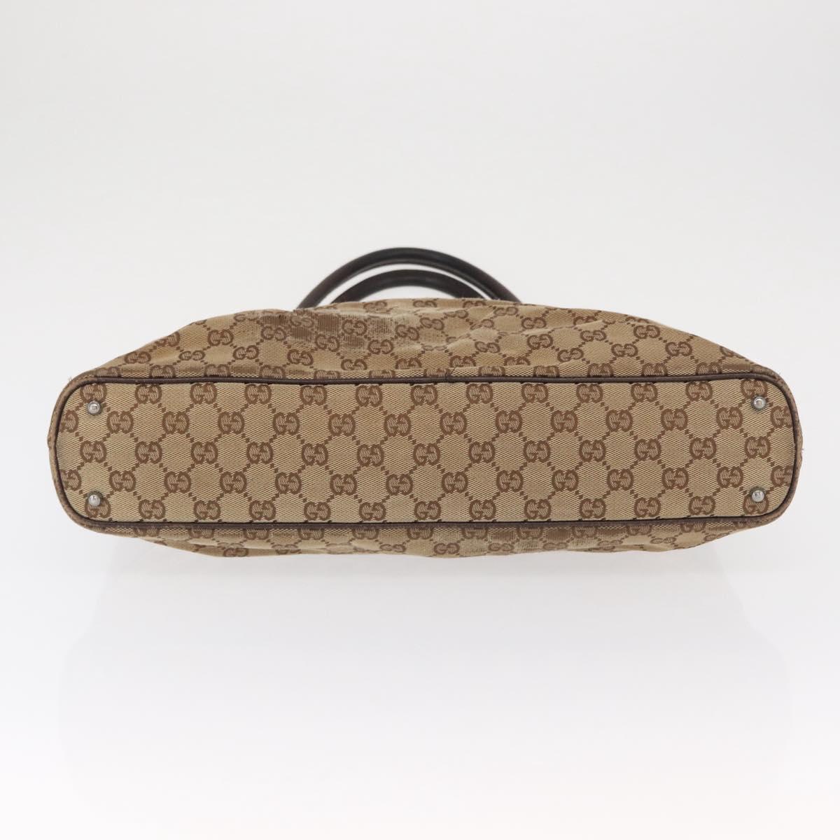 GUCCI GG Canvas Tote Bag Beige 115016 Auth ka1408