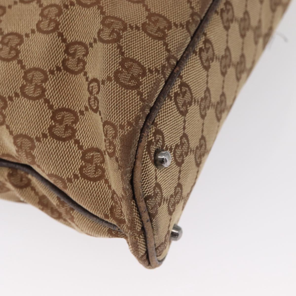 GUCCI GG Canvas Tote Bag Beige 115016 Auth ka1408