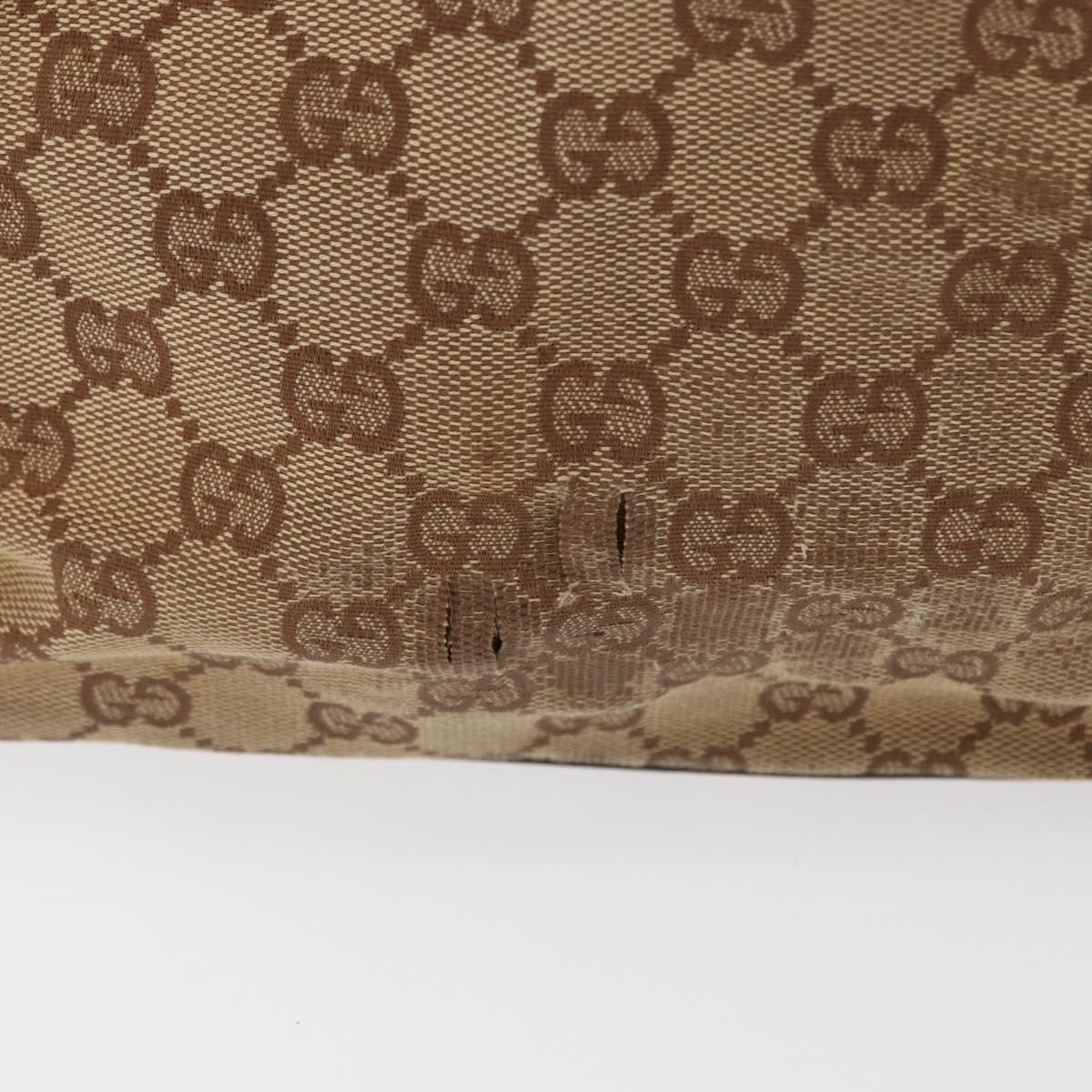 GUCCI GG Canvas Tote Bag Beige 115016 Auth ka1408