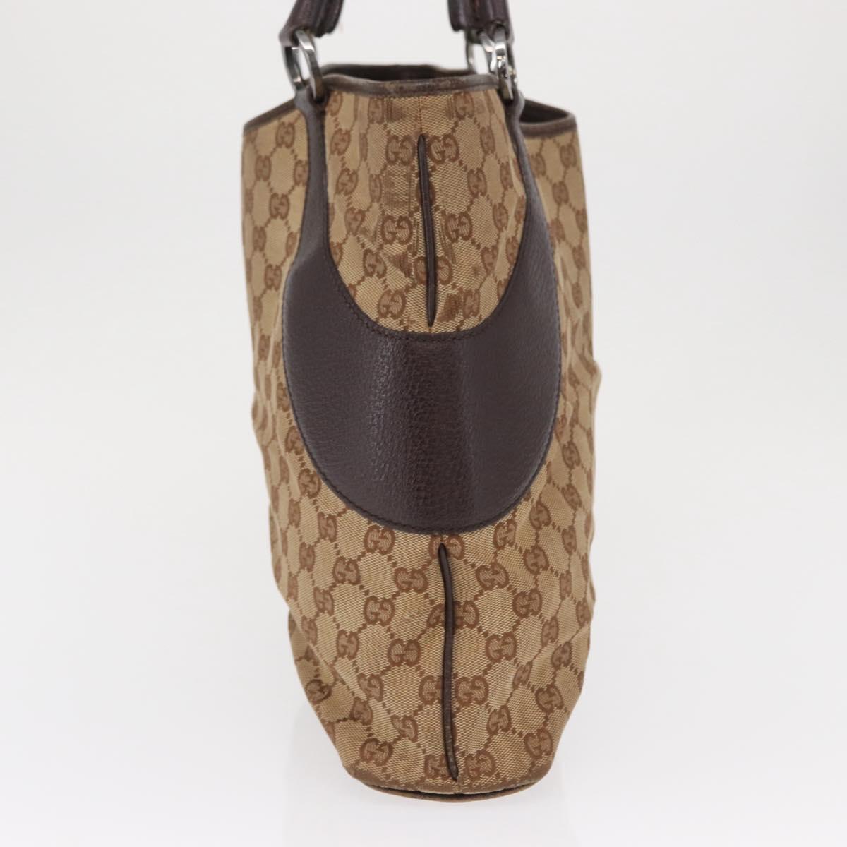 GUCCI GG Canvas Tote Bag Beige 115016 Auth ka1408