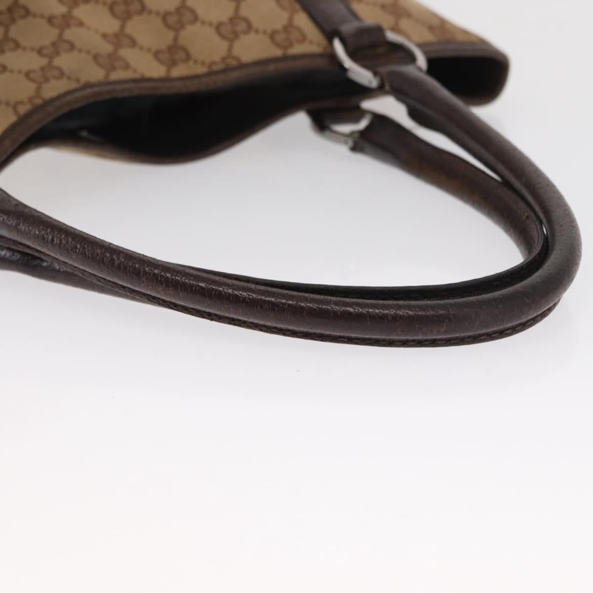 GUCCI GG Canvas Tote Bag Beige 115016 Auth ka1408