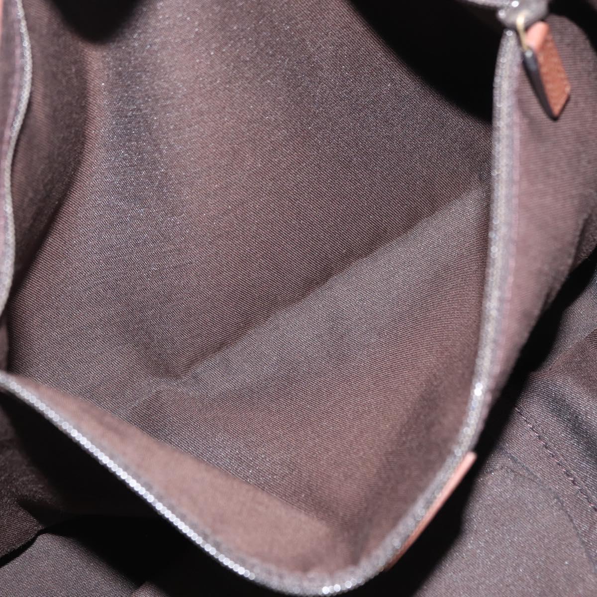 GUCCI Tote Bag Leather Brown Gold 354665 Auth ka141