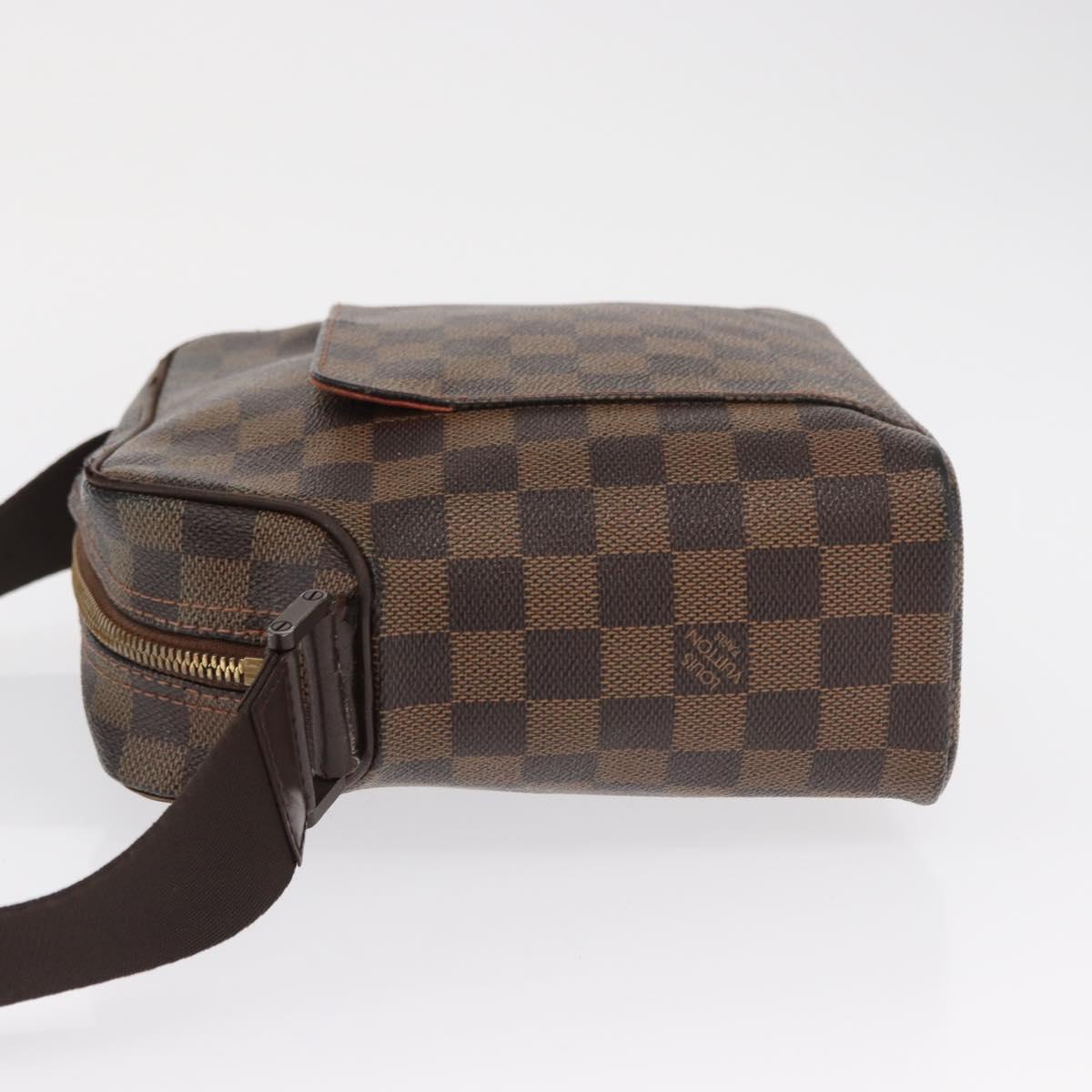 LOUIS VUITTON Damier Ebene Olaf PM Shoulder Bag N41442 LV Auth ka1412