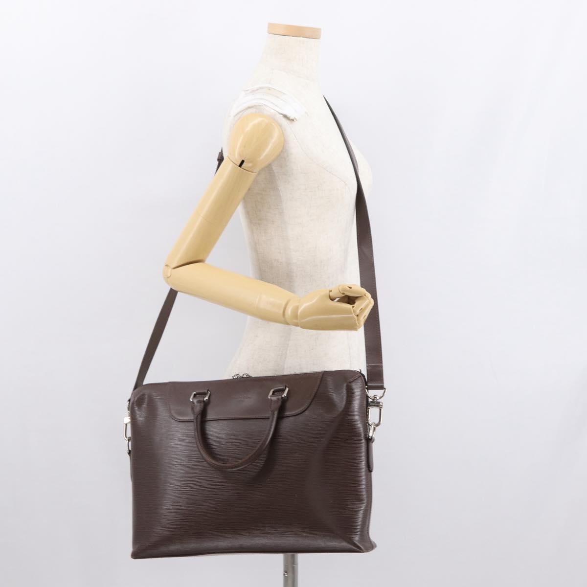 LOUIS VUITTON Epi Porte Documents Jules Bag 2way Brown M50161 LV Auth ka1420