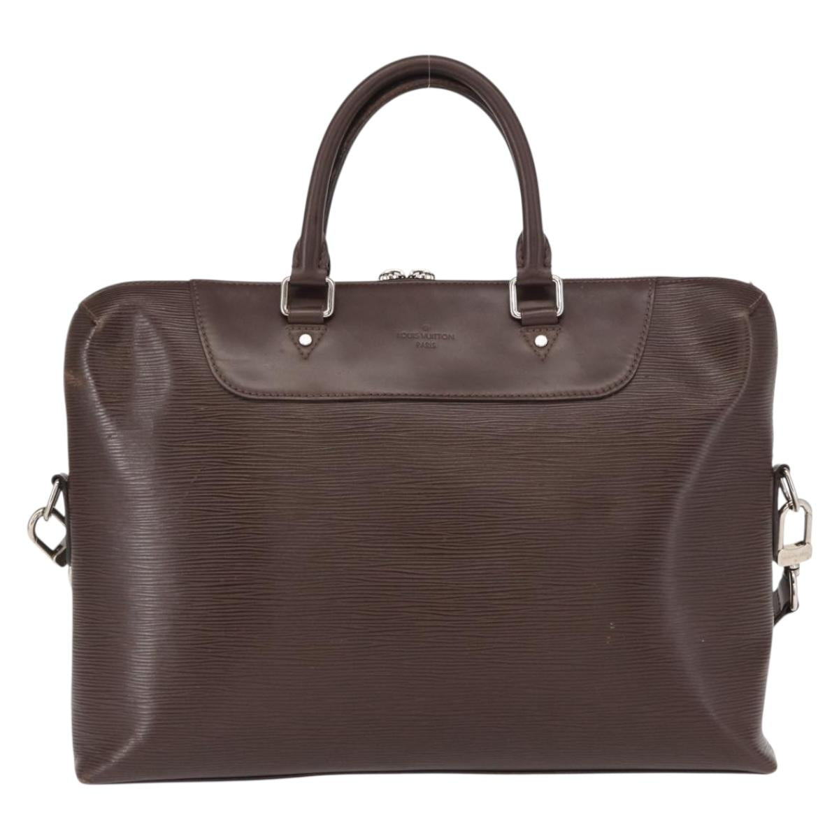LOUIS VUITTON Epi Porte Documents Jules Bag 2way Brown M50161 LV Auth ka1420