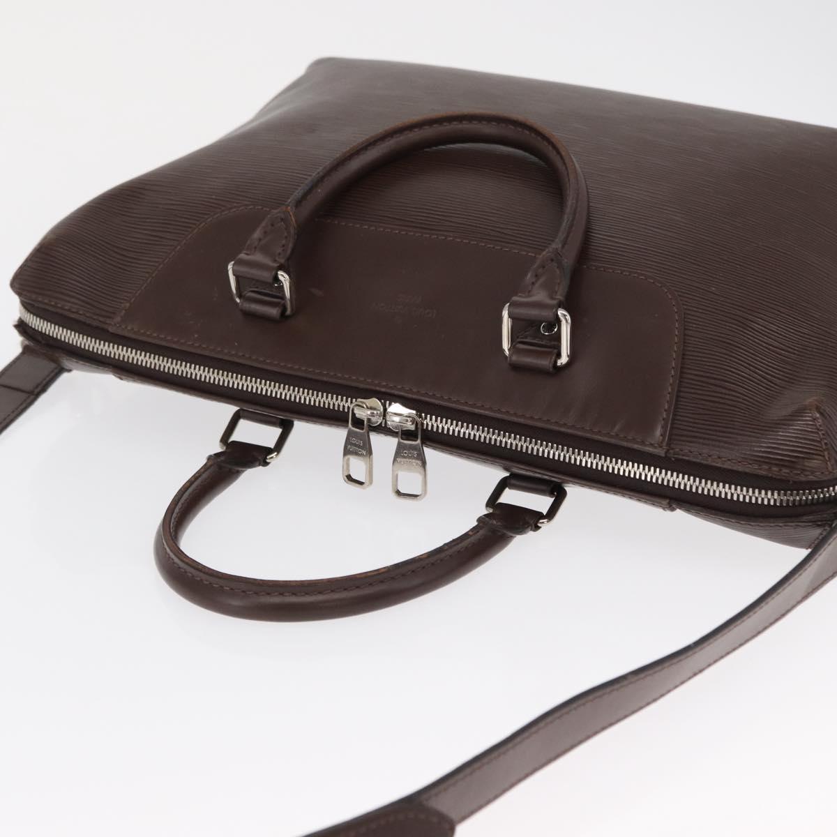 LOUIS VUITTON Epi Porte Documents Jules Bag 2way Brown M50161 LV Auth ka1420