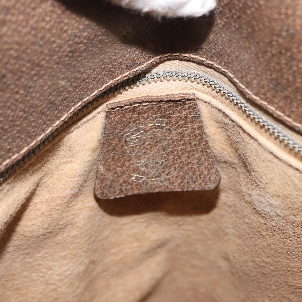 GUCCI GG Supreme Shoulder Bag PVC Beige Gold Auth ka1439