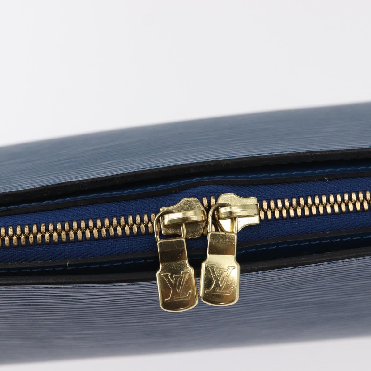 LOUIS VUITTON Epi Dauphine GM Pouch Blue M48435 LV Auth ka145