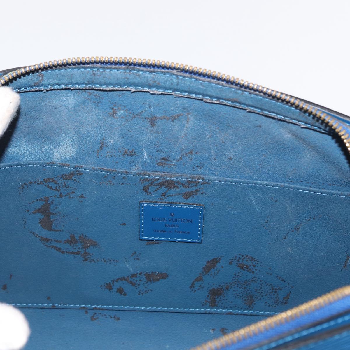 LOUIS VUITTON Epi Dauphine GM Pouch Blue M48435 LV Auth ka145