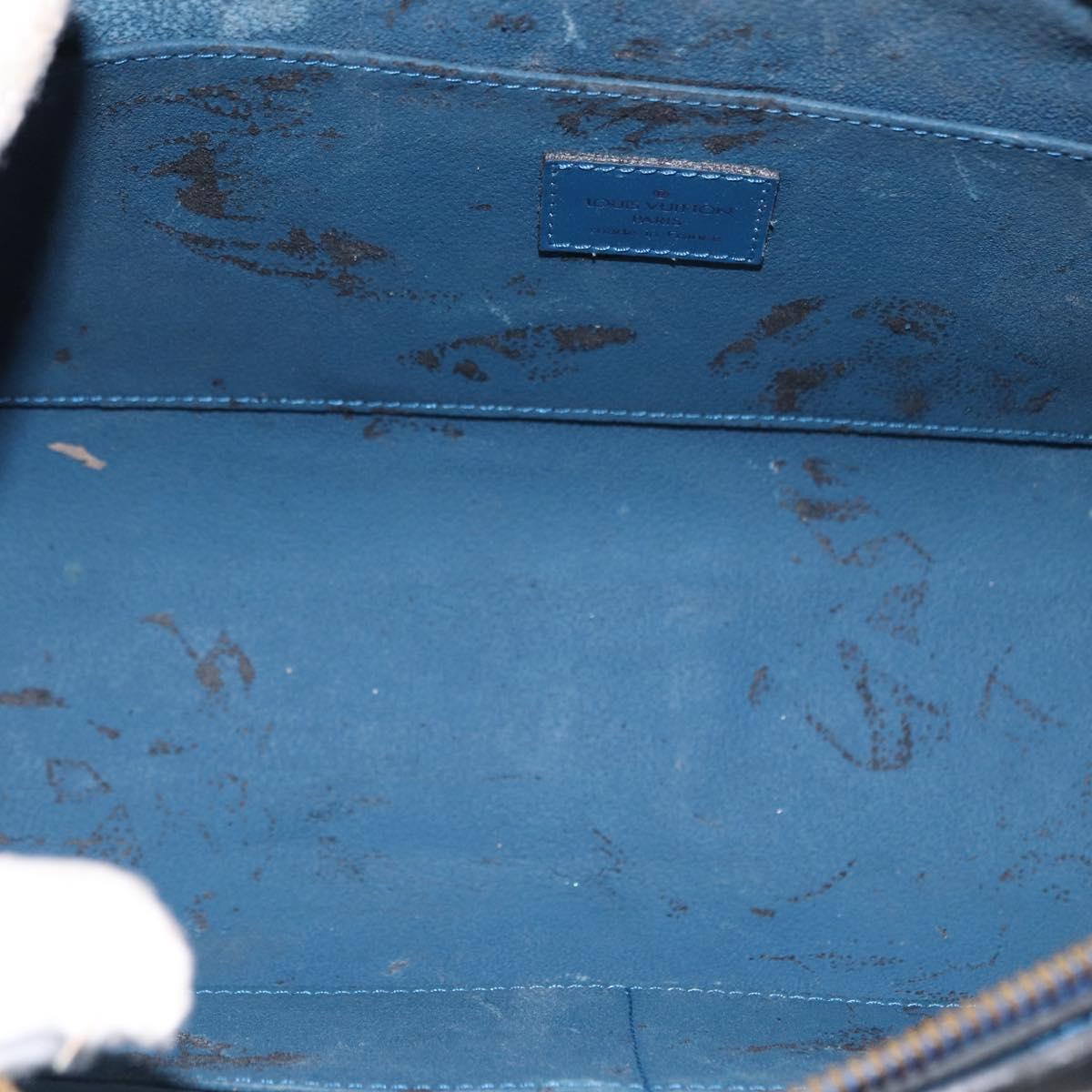 LOUIS VUITTON Epi Dauphine GM Pouch Blue M48435 LV Auth ka145