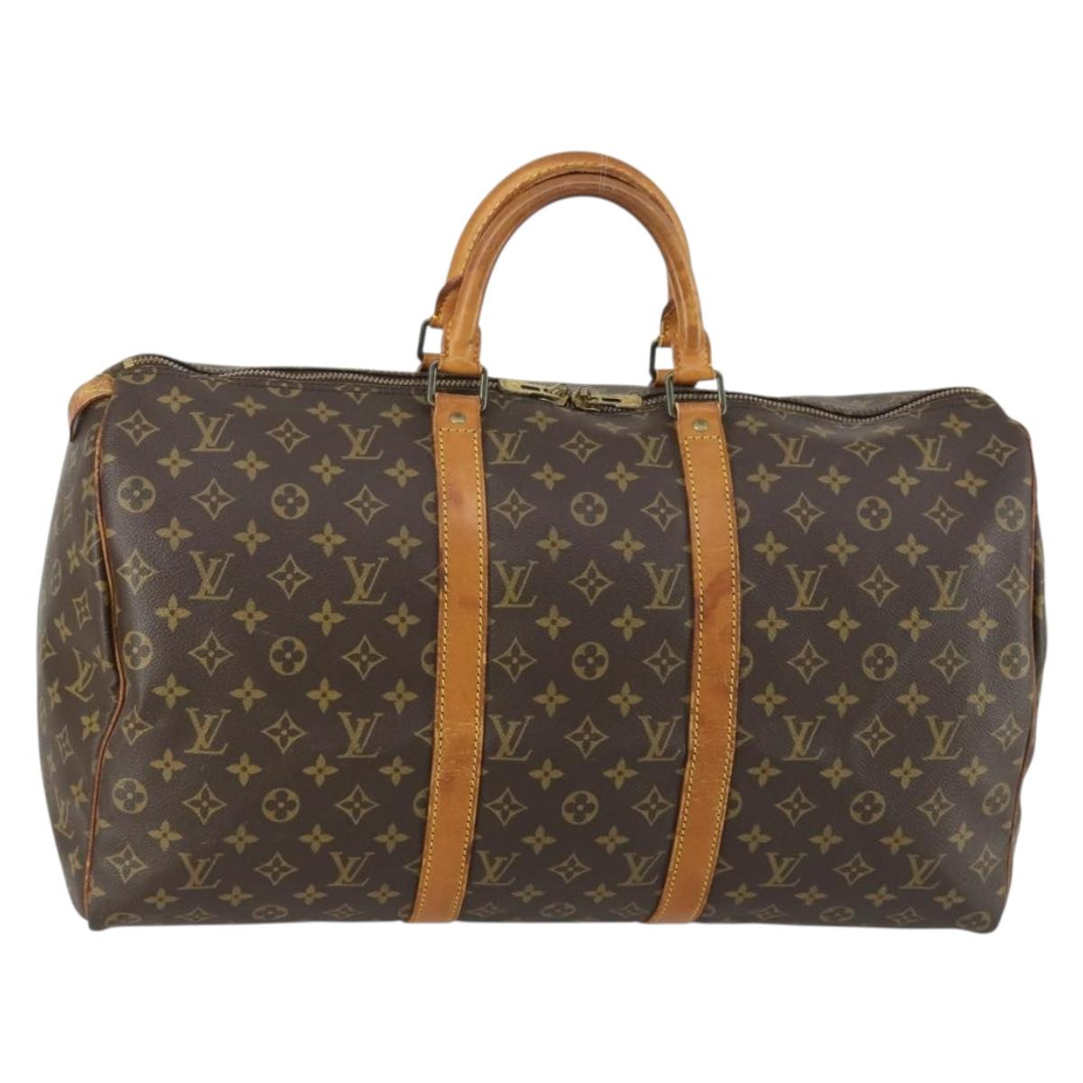 LOUIS VUITTON Monogram Keepall 50 Boston Bag M41426 LV Auth ka1457