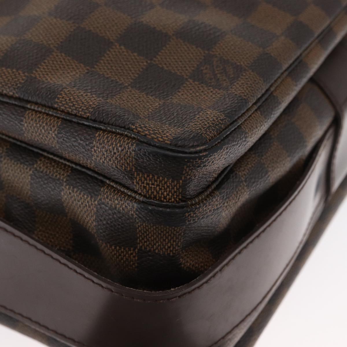 LOUIS VUITTON Damier Ebene Naviglio Shoulder Bag N45255 LV Auth ka1460