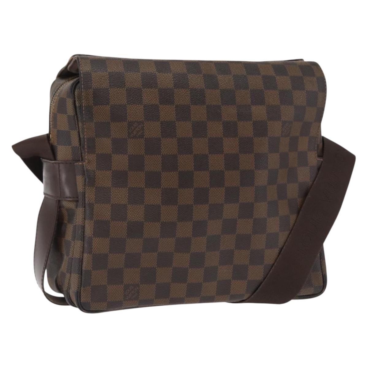 LOUIS VUITTON Damier Ebene Naviglio Shoulder Bag N45255 LV Auth ka1460