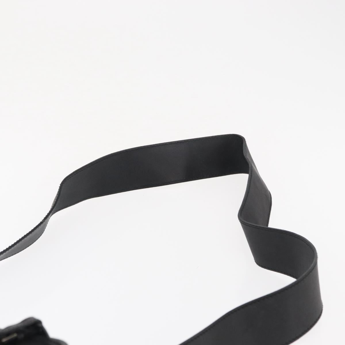 GUCCI GG Canvas Shoulder Bag Black Silver Auth ka1463