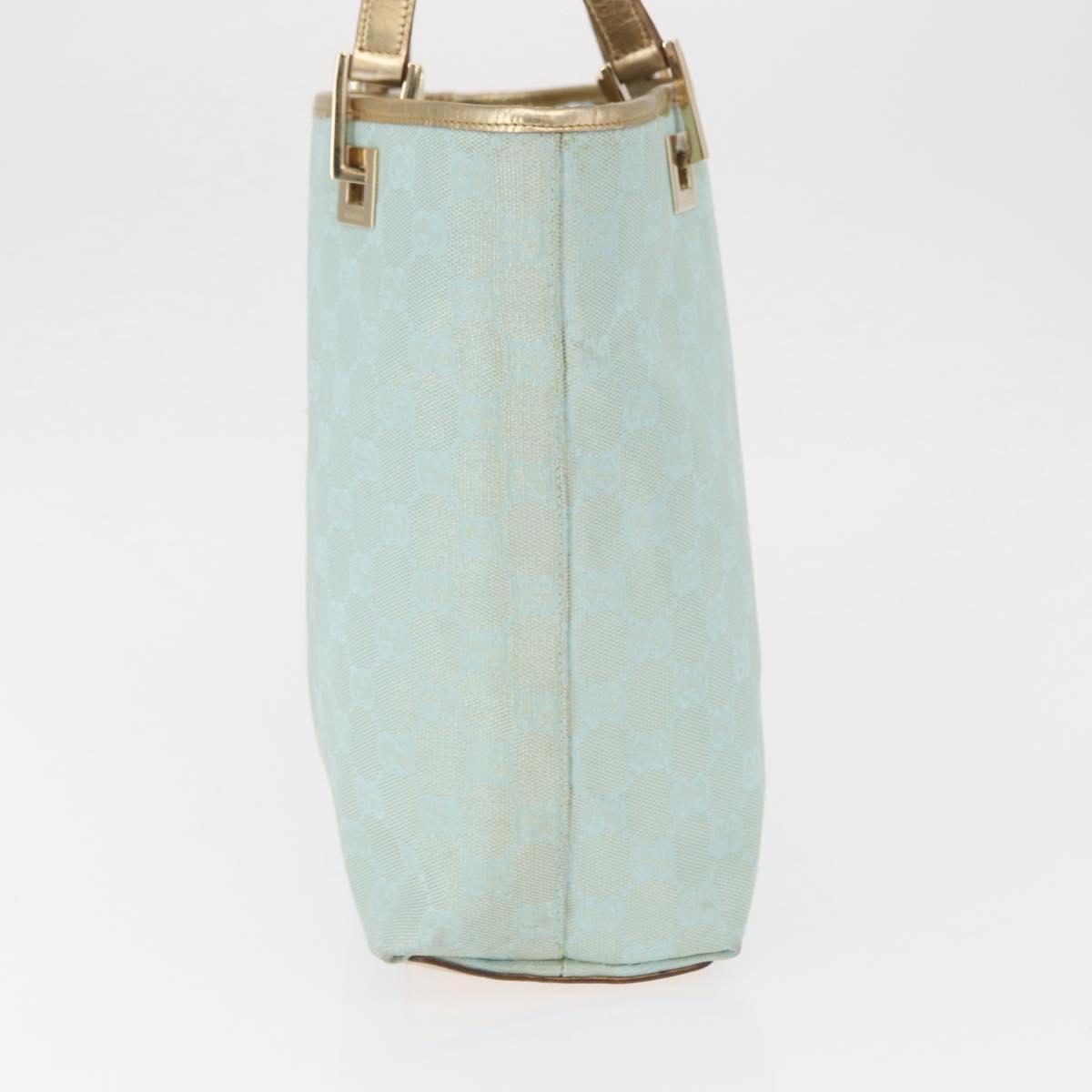 GUCCI GG Canvas Tote Bag Peppermint Gold 002 1099 Auth ka1465