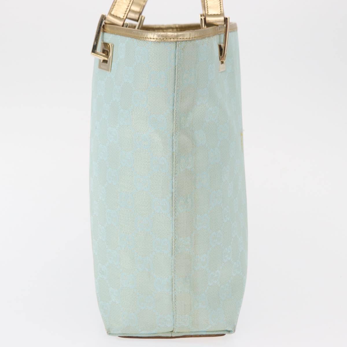 GUCCI GG Canvas Tote Bag Peppermint Gold 002 1099 Auth ka1465