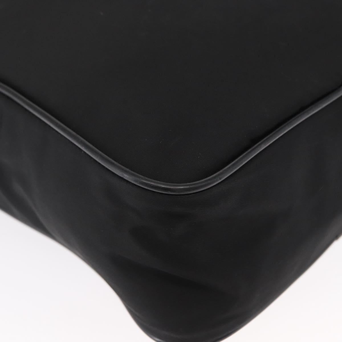 PRADA Shoulder Bag Nylon Black Silver Auth ka1477