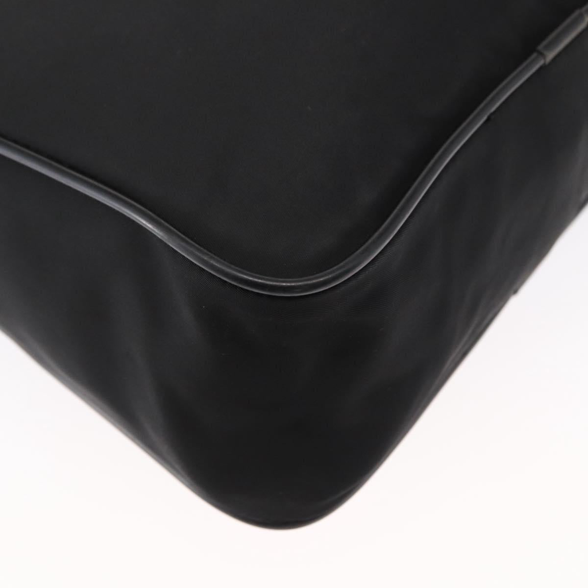 PRADA Shoulder Bag Nylon Black Silver Auth ka1477