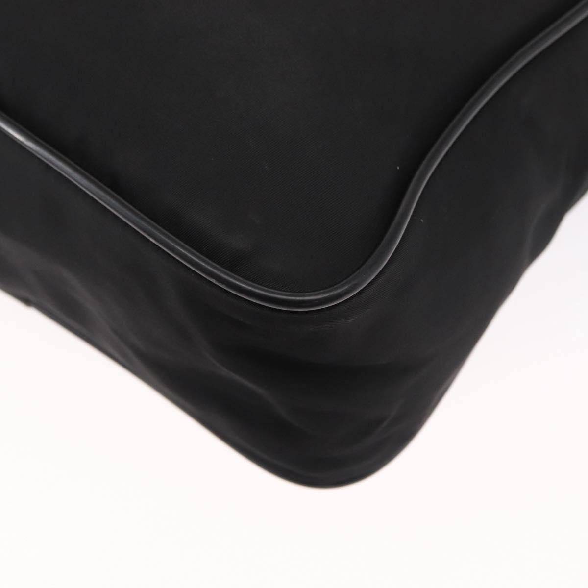 PRADA Shoulder Bag Nylon Black Silver Auth ka1477