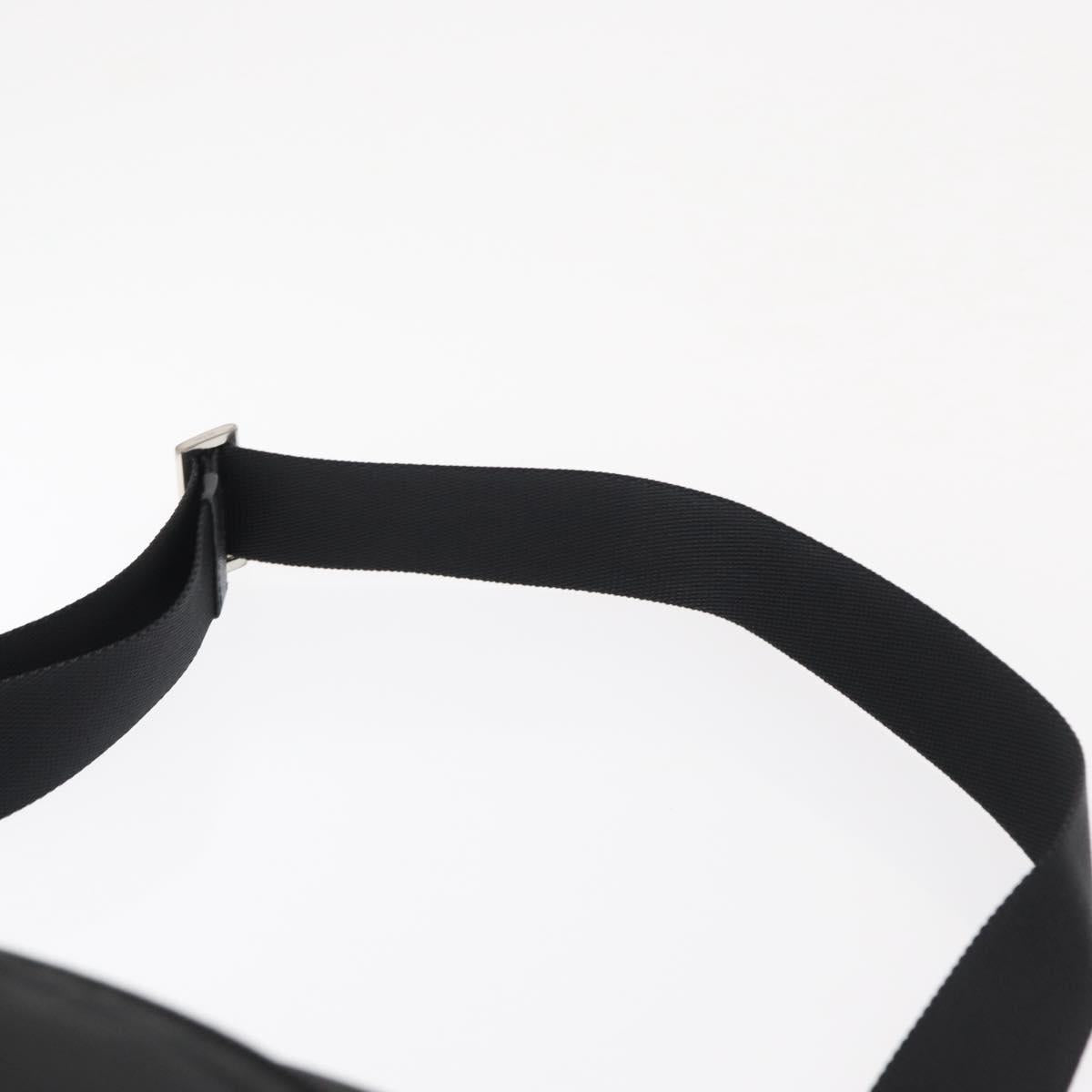 PRADA Shoulder Bag Nylon Black Silver Auth ka1477