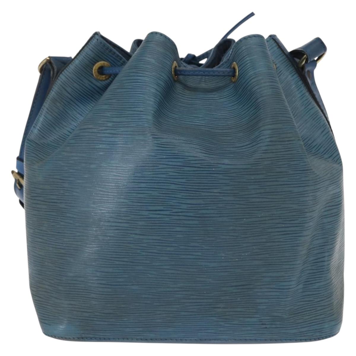 LOUIS VUITTON Epi Petit Noe Shoulder Bag Blue M44105 LV Auth ka1485