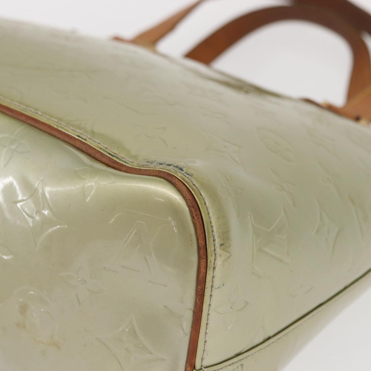 LOUIS VUITTON Monogram Vernis Houston Hand Bag Gris M91053 LV Auth ka1489