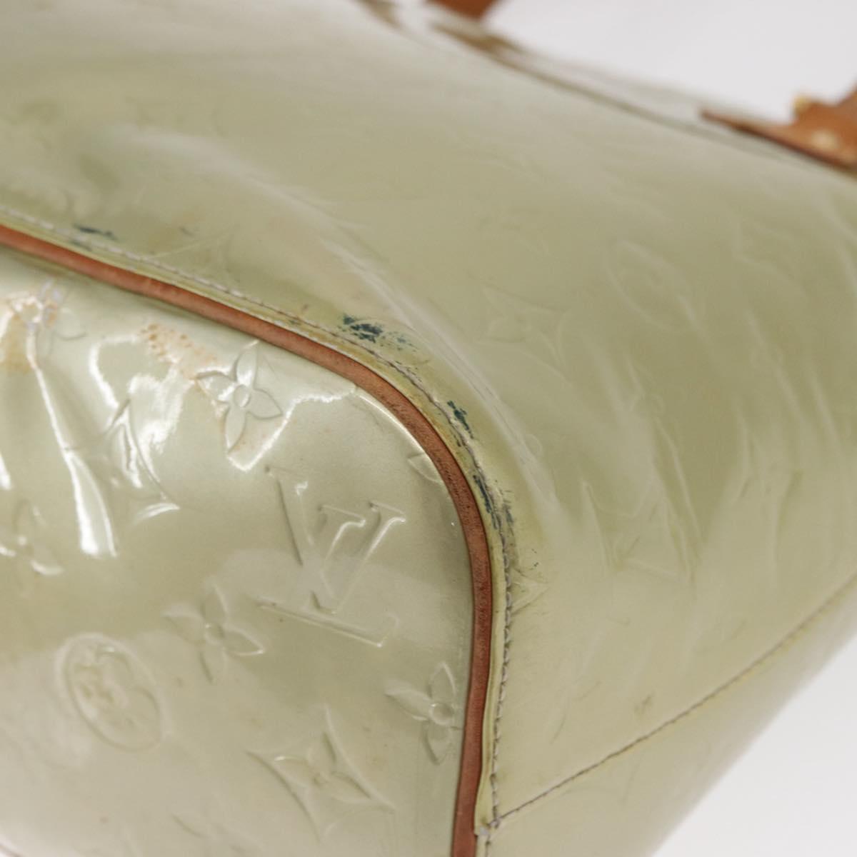 LOUIS VUITTON Monogram Vernis Houston Hand Bag Gris M91053 LV Auth ka1489