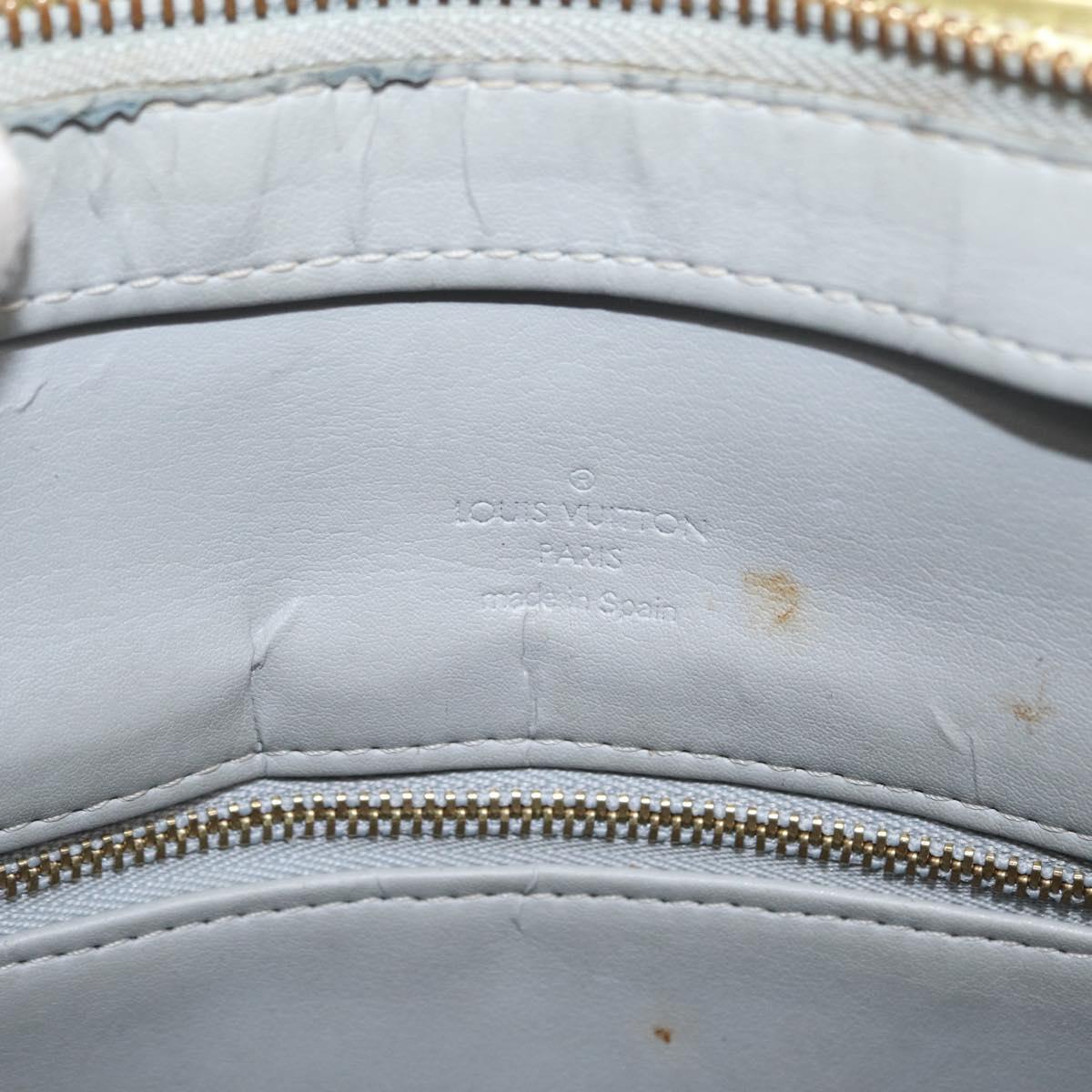 LOUIS VUITTON Monogram Vernis Houston Hand Bag Gris M91053 LV Auth ka1489