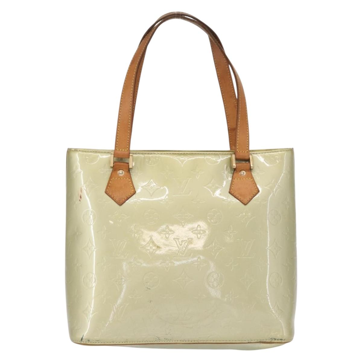 LOUIS VUITTON Monogram Vernis Houston Hand Bag Gris M91053 LV Auth ka1489