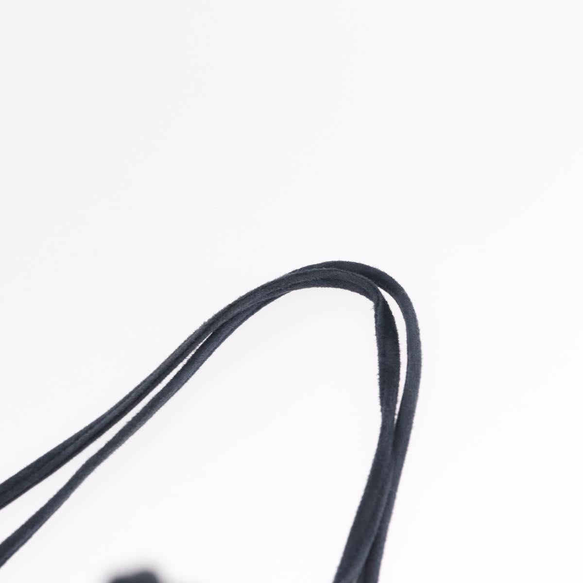 CHANEL Matelasse Backpack Satin Navy CC Auth ka1497