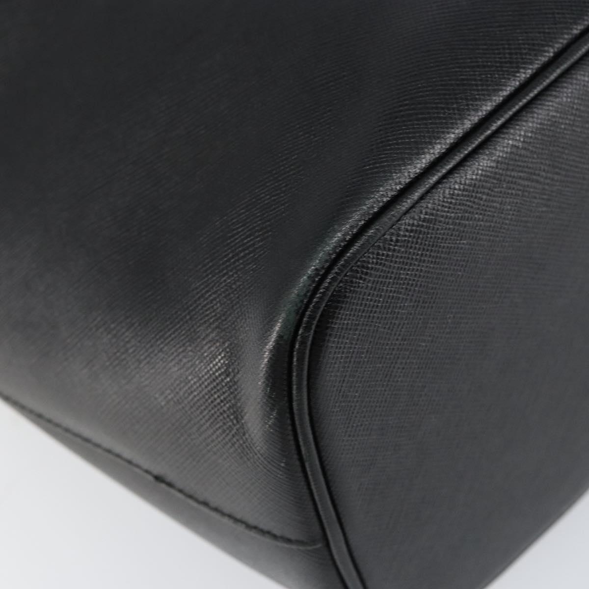 Salvatore Ferragamo Hand Bag Leather Gold Black Auth ka150