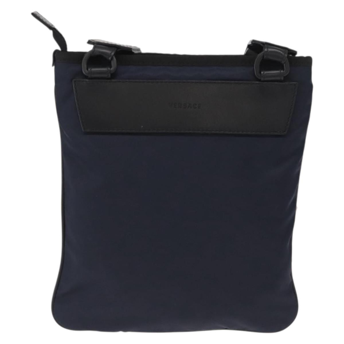 VERSACE Shoulder Bag Nylon Navy Auth ka1505