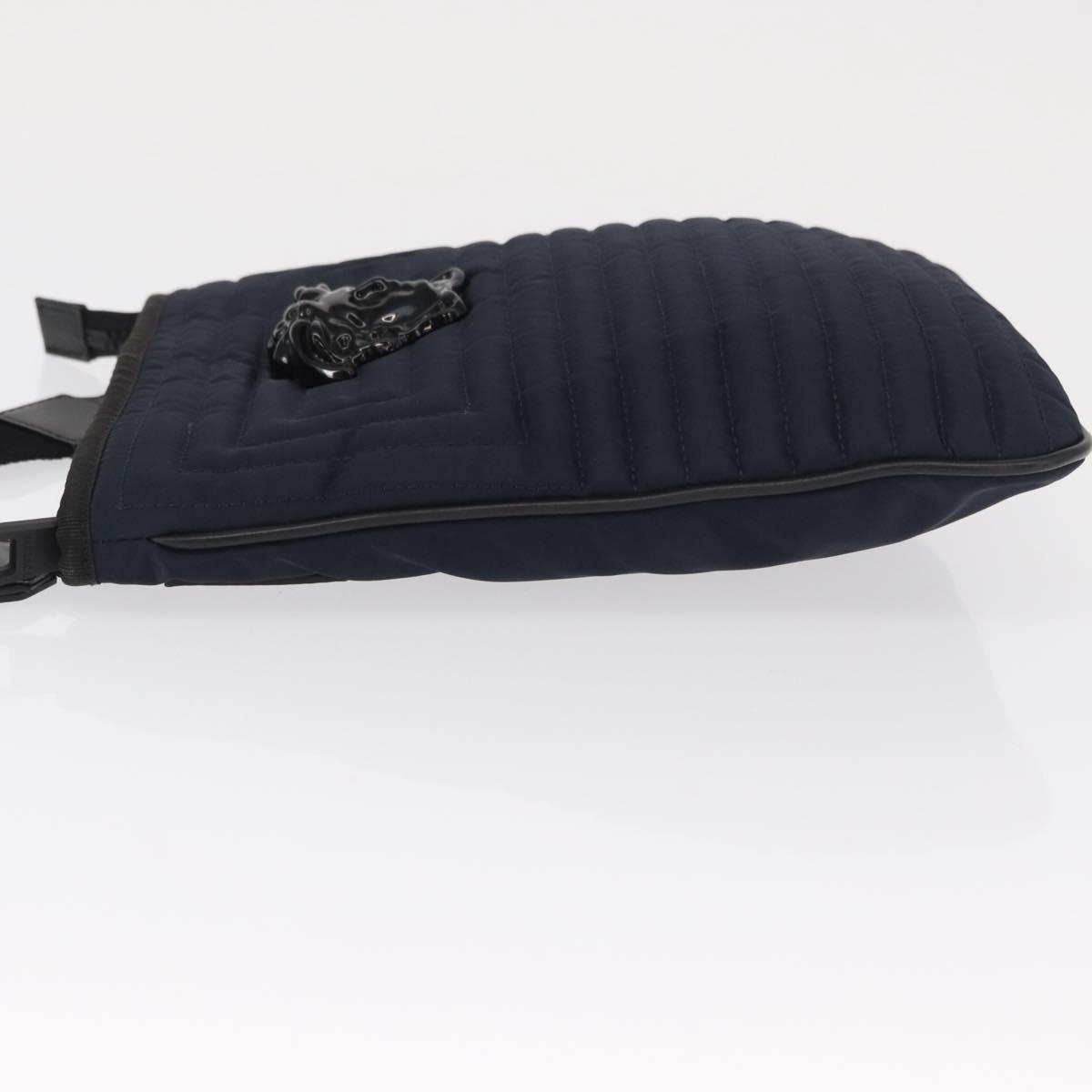 VERSACE Shoulder Bag Nylon Navy Auth ka1505