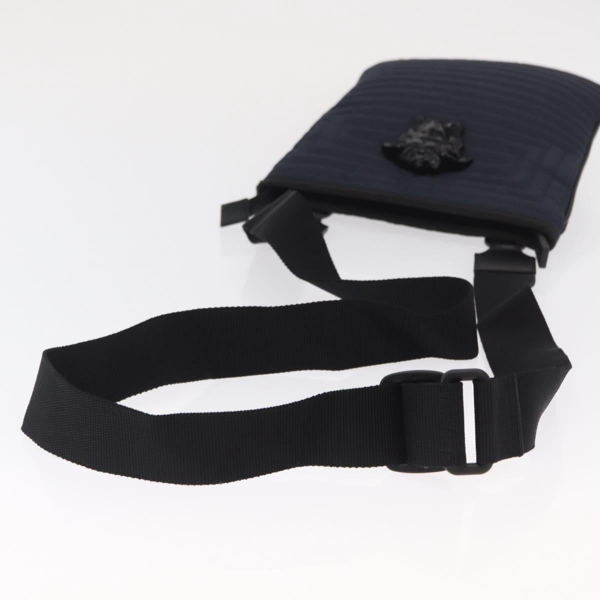 VERSACE Shoulder Bag Nylon Navy Auth ka1505