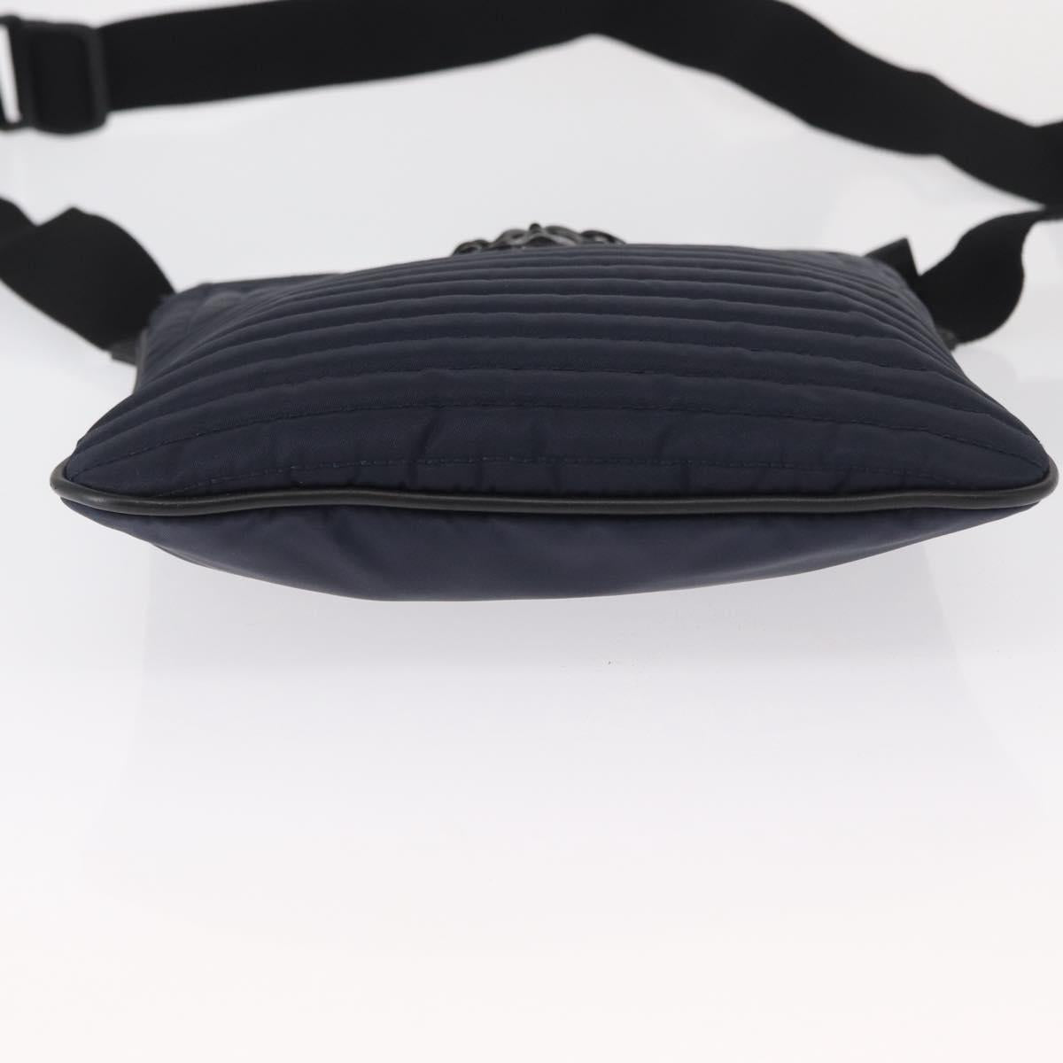 VERSACE Shoulder Bag Nylon Navy Auth ka1505