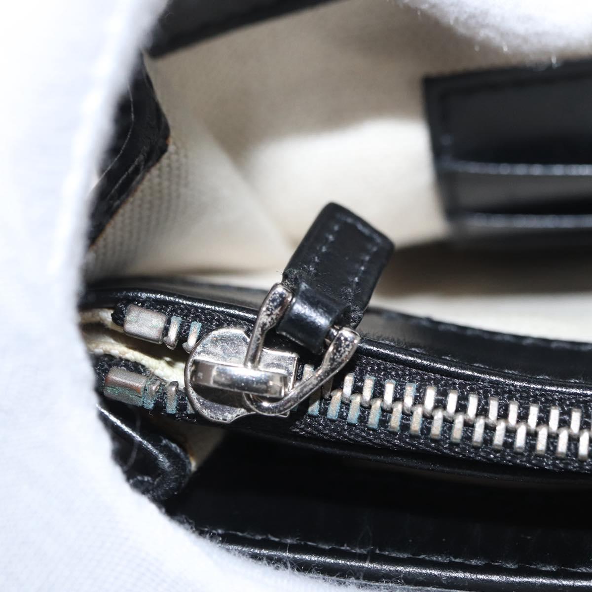 GUCCI GG Emboss Shoulder Bag Black Silver 625782 Auth ka1507
