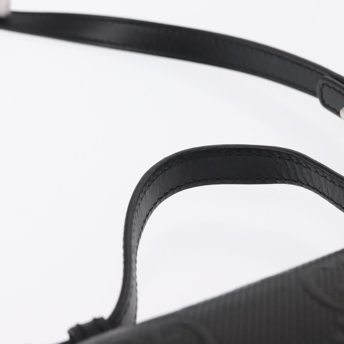 GUCCI GG Emboss Shoulder Bag Black Silver 625782 Auth ka1507