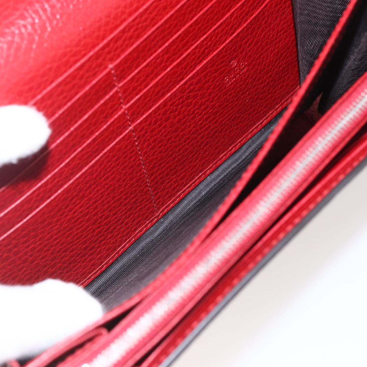 GUCCI Dionysus Chain Wallet Leather Red 401231 Auth ka1510M