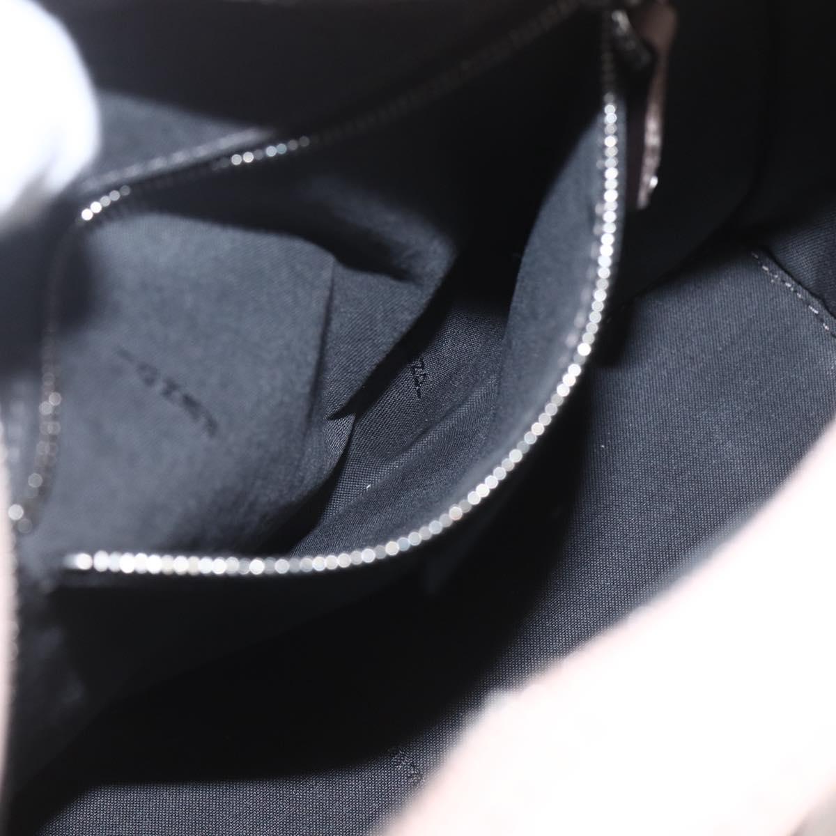 FENDI By The Way Backpack Leather Beige Silver Auth ka1520M